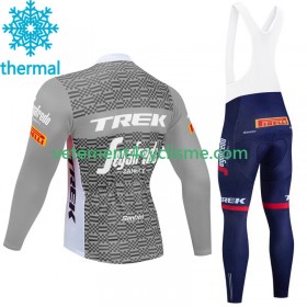 Homme Tenue Cycliste Manches Longues et Collant à Bretelles Hiver Thermal Fleece Trek Segafredo 2023 N003